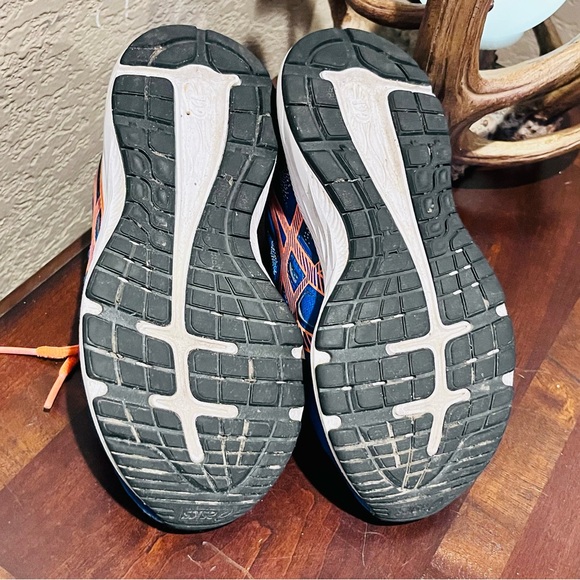 Asics Kids Sneakers in Blue and Orange - Picture 8 of 8